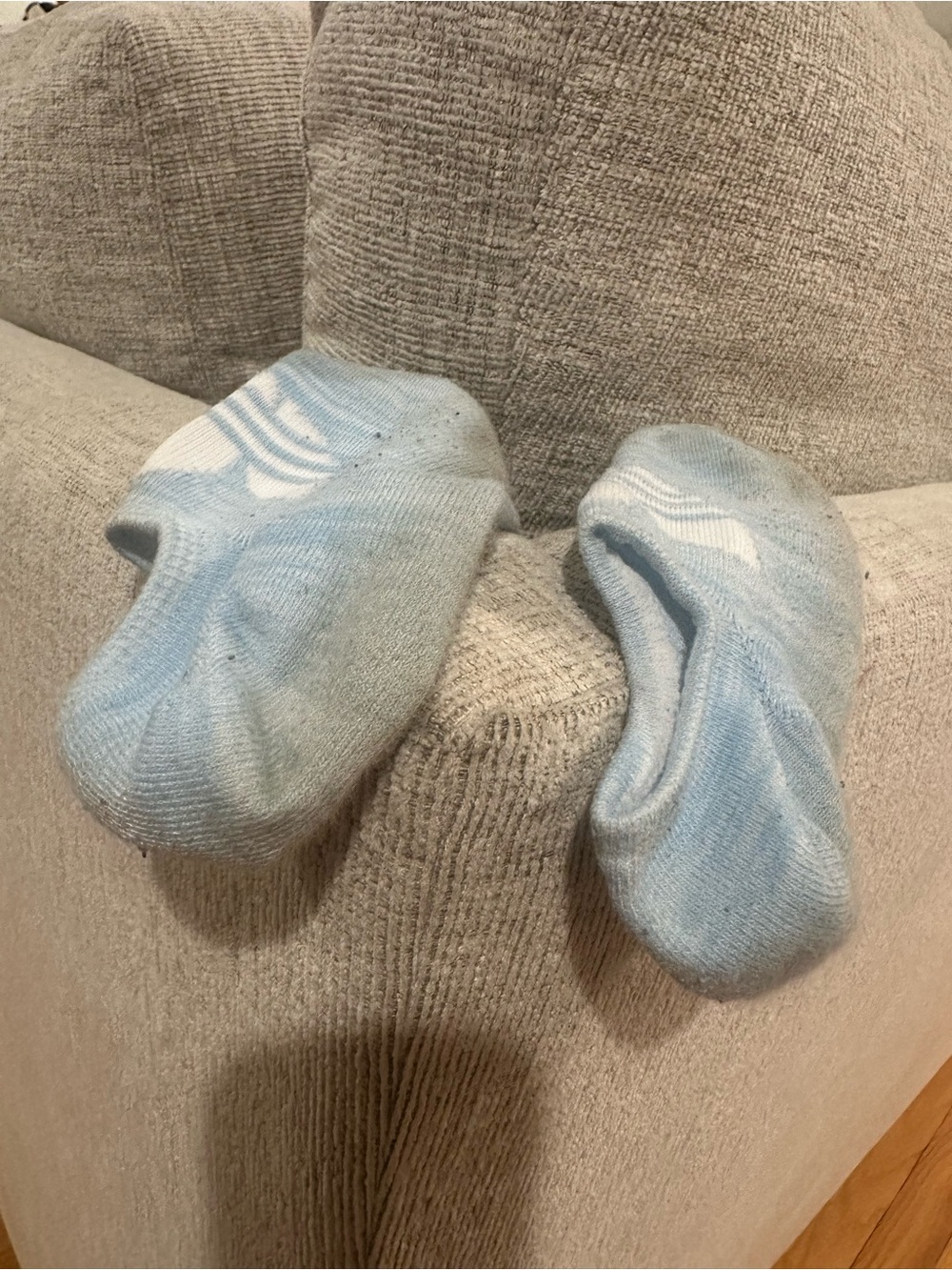 Light Blue No-Show Socks with White Logo - Women’s Adidas - Picture 5 of 5